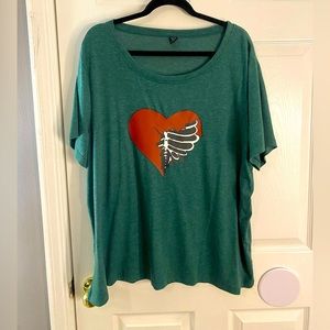 Skeleton heart t-shirt